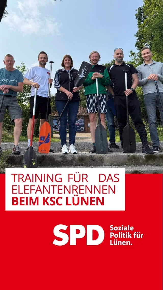 🛶 Wir sind bereit für das Elefantenrennen beim KSC Lünen 💪

Heute durften wir schon fleißig trainieren auf dem Datteln-Hamm-Kanal. Vielen Dank an den KSC für die Trainingsmöglichkeit! Es hat uns viel Spaß bereitet. 

Wir freuen uns auf das Rennen am kommenden Samstag! Wer uns anfeuern möchte, kann gerne vorbeikommen (Bergstraße 86, 44532 Lünen)! Los geht es gegen 17.30 Uhr. Doch schon ab 11 Uhr gibt es bei der Regatta des KSC zahlreiche spannende Rennen zu sehen. 

#Lünen #MartinaFürLünen #WirFürLünen #SPDLünen #KSCLünen #Kanuregatta #Elefantenrennen #spd