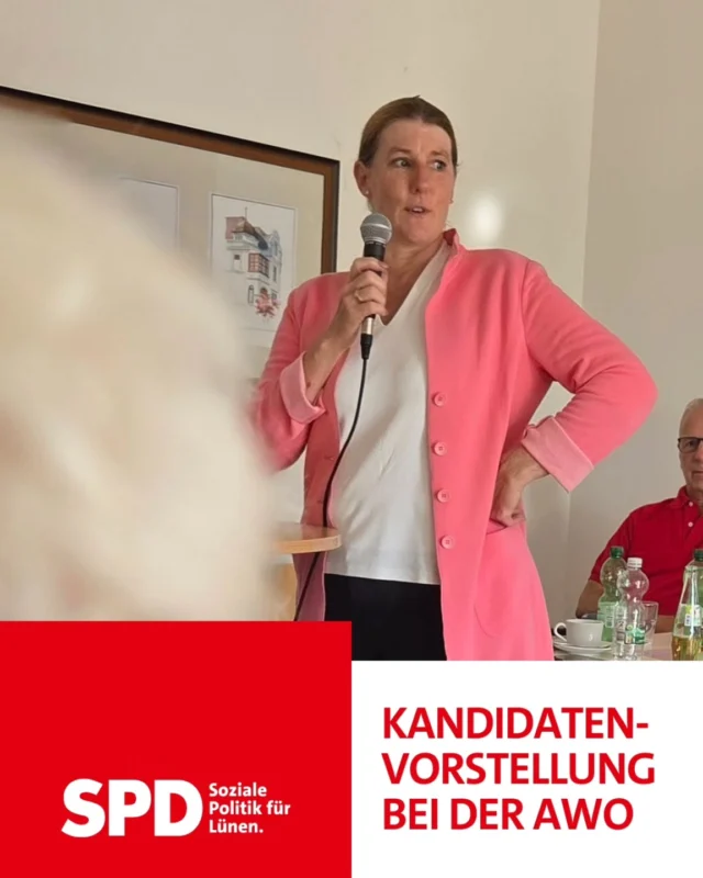 Heute konnte ich mich als Bürgermeisterkandidatin bei der AWO-Lünen-Nord vorstellen 🫶🏼✅️ Hat Spaß gemacht bei euch 💪🏼 Vielen Dank für die konstruktive Diskussion und eure Fragen. 

Wir müssen mehr tun, um Aufenthaltsorte für alle Generationen zu schaffen. Das war heute das dringendste Thema und ich verspreche mich genau dafür einzusetzen! 

#Zusammen #fürdich #Lünen #lünenleben #Respekt #gerechtigkeit