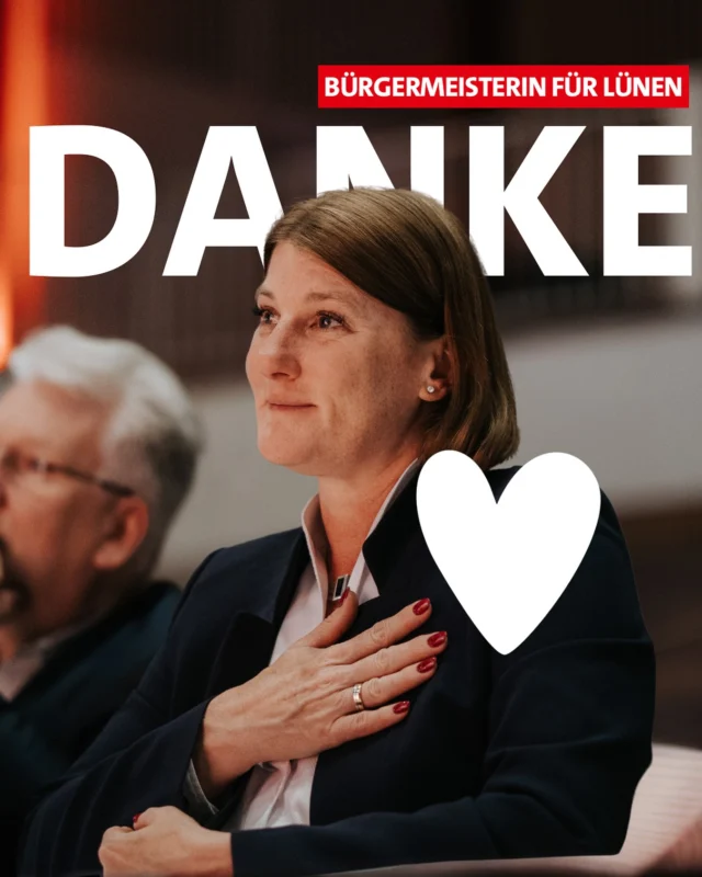 🙏 Danke, Lünen!
Ich bin überwältigt von Eurem Vertrauen und stolz, Eure neue Bürgermeisterin sein zu dürfen.
Danke für jede Begegnung, jedes Gespräch und jede Stimme – ich freue mich darauf, in den kommenden Jahren mit ganzem Herzen für unsere Stadt da zu sein.

Eure
Martina

#lünen #bürgermeisterin