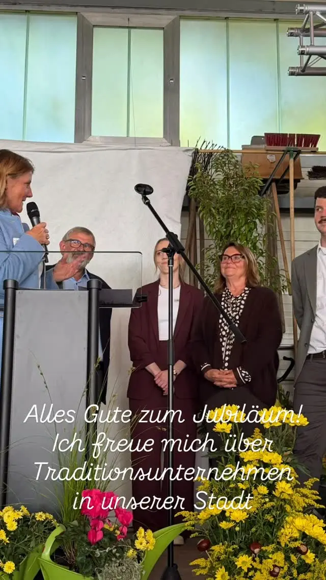 Alles Gute zum Jubiläum!
Ich freue mich über Traditionsunternehmen in unserer Stadt
